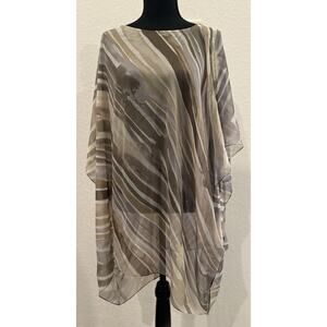 Coldwater Creek Boho Lightweight Poncho Blouse OS One Size